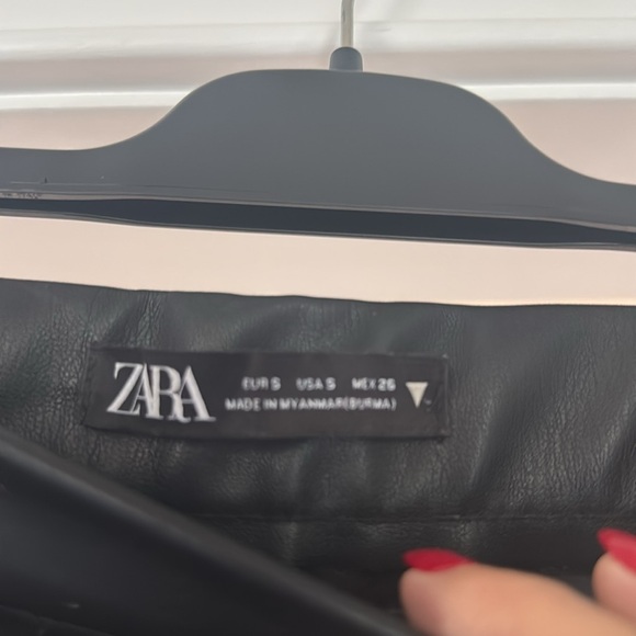Zara leather cropped pants - Picture 3 of 4